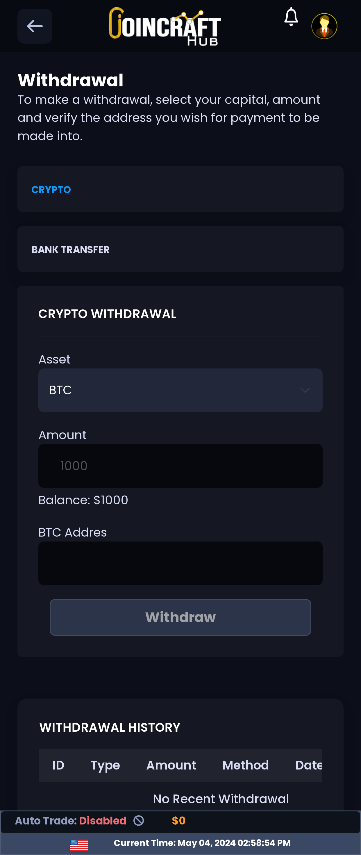 Withdraw