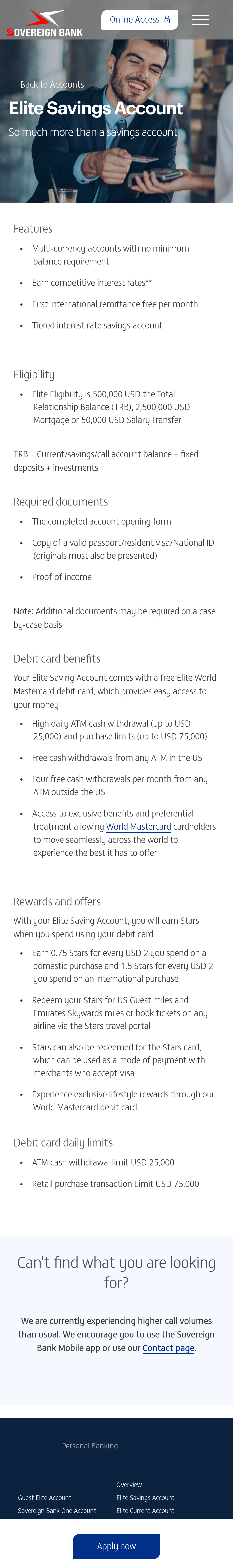 Elite Savings Account