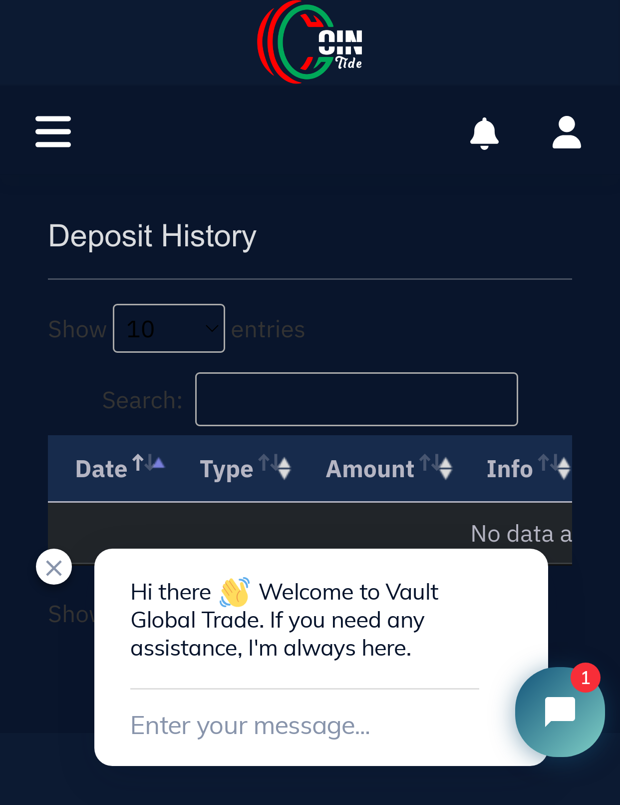 Deposit History 