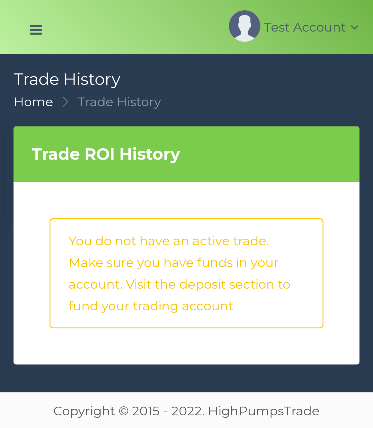 Trade History 