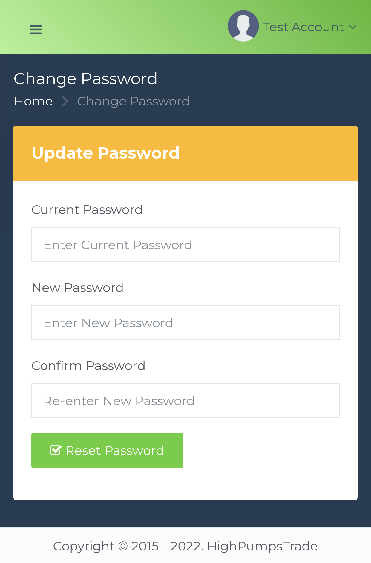 Change Password