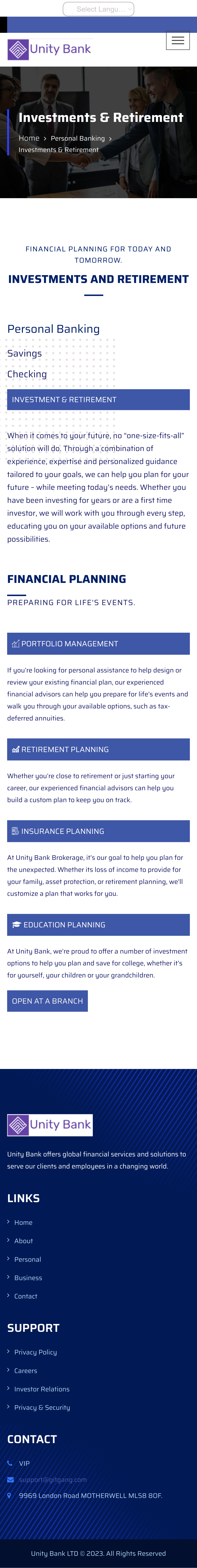 Investments & Retirement 