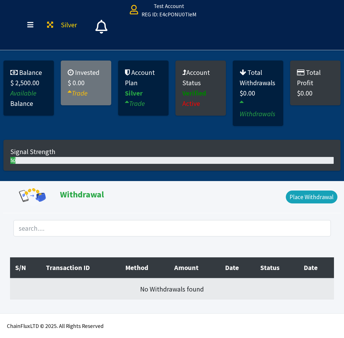 withdrawal History