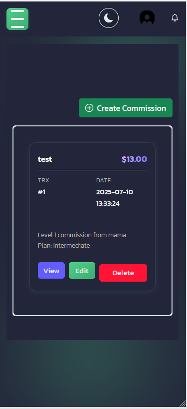 matrix commision